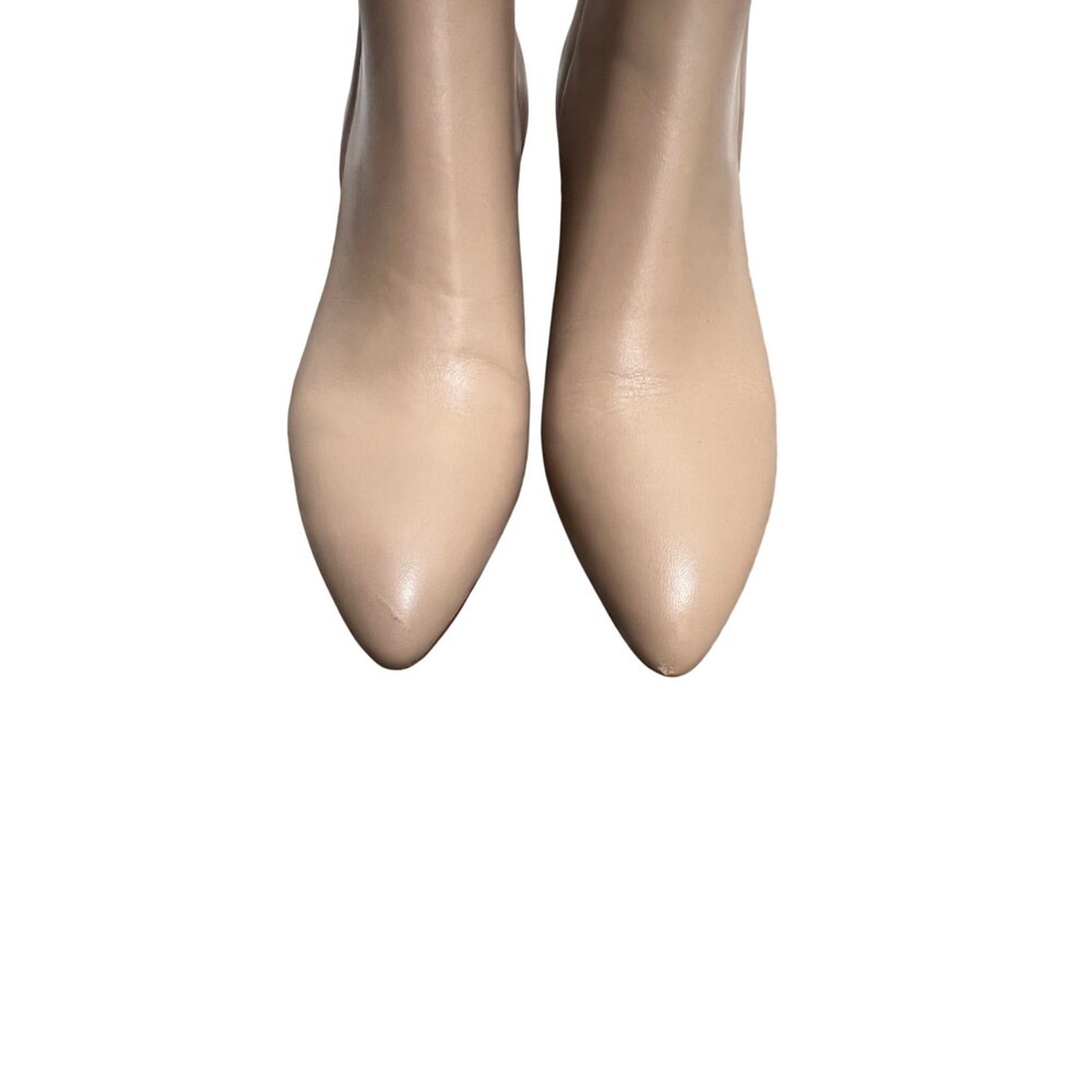 Kate Spade New York Alessia Leather Side Zip Ankle Bootie Size 8.5 Nude Beige - Picture 5 of 14